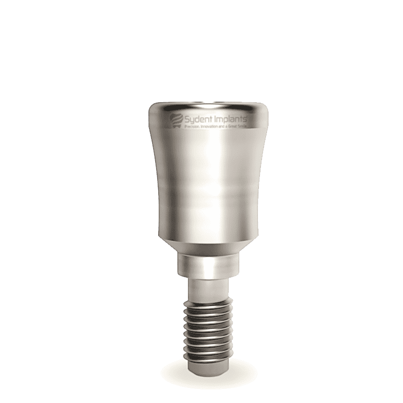 Healing cap for dental implants with internal hex, Ø4.5mm, concave design, and golden titanium finis.