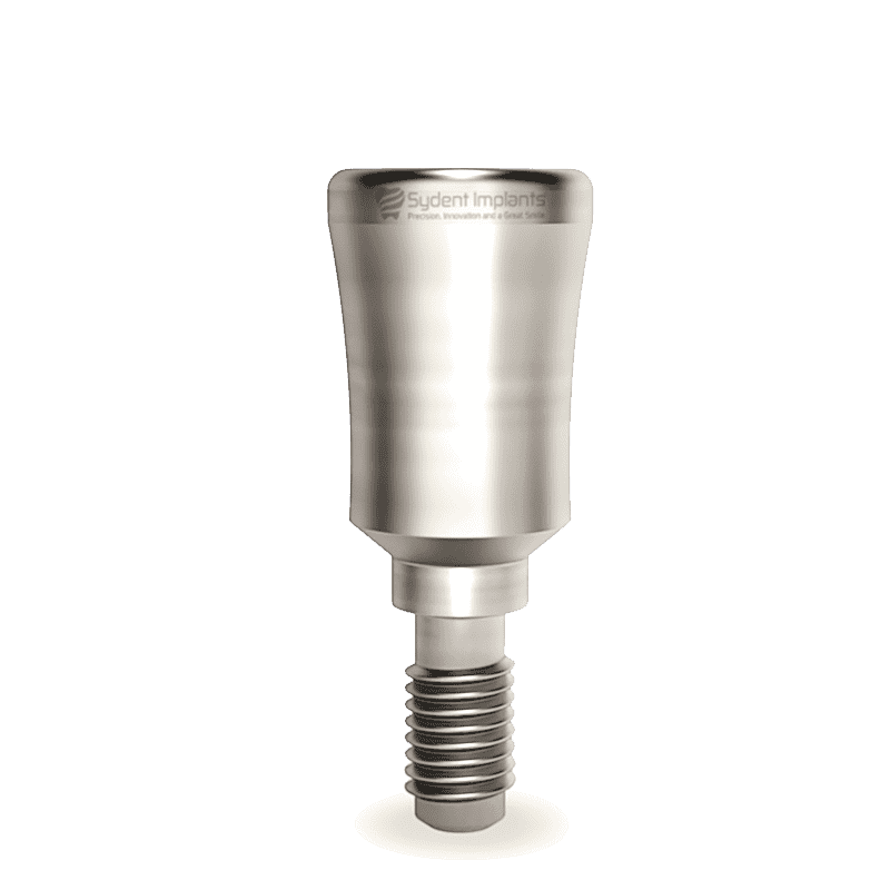 Concave golden titanium healing cap for dental implants, standard platform, internal hex design.