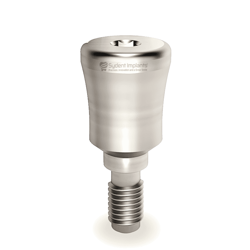 Golden titanium healing cap for dental implants with internal hex, Ø4.5 concave design.