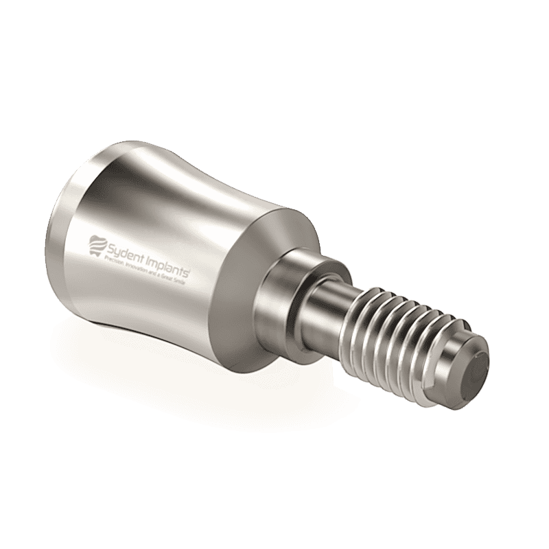 Titanium healing cap with internal hex for dental implants.