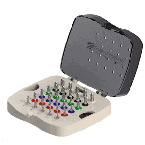 High-quality integral stopper drill kit for dental implants, featuring internal hex design for preci.