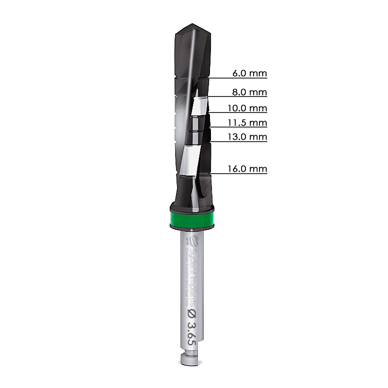 DNT2 external irrigation parallel twisted drill for dental implant procedures.