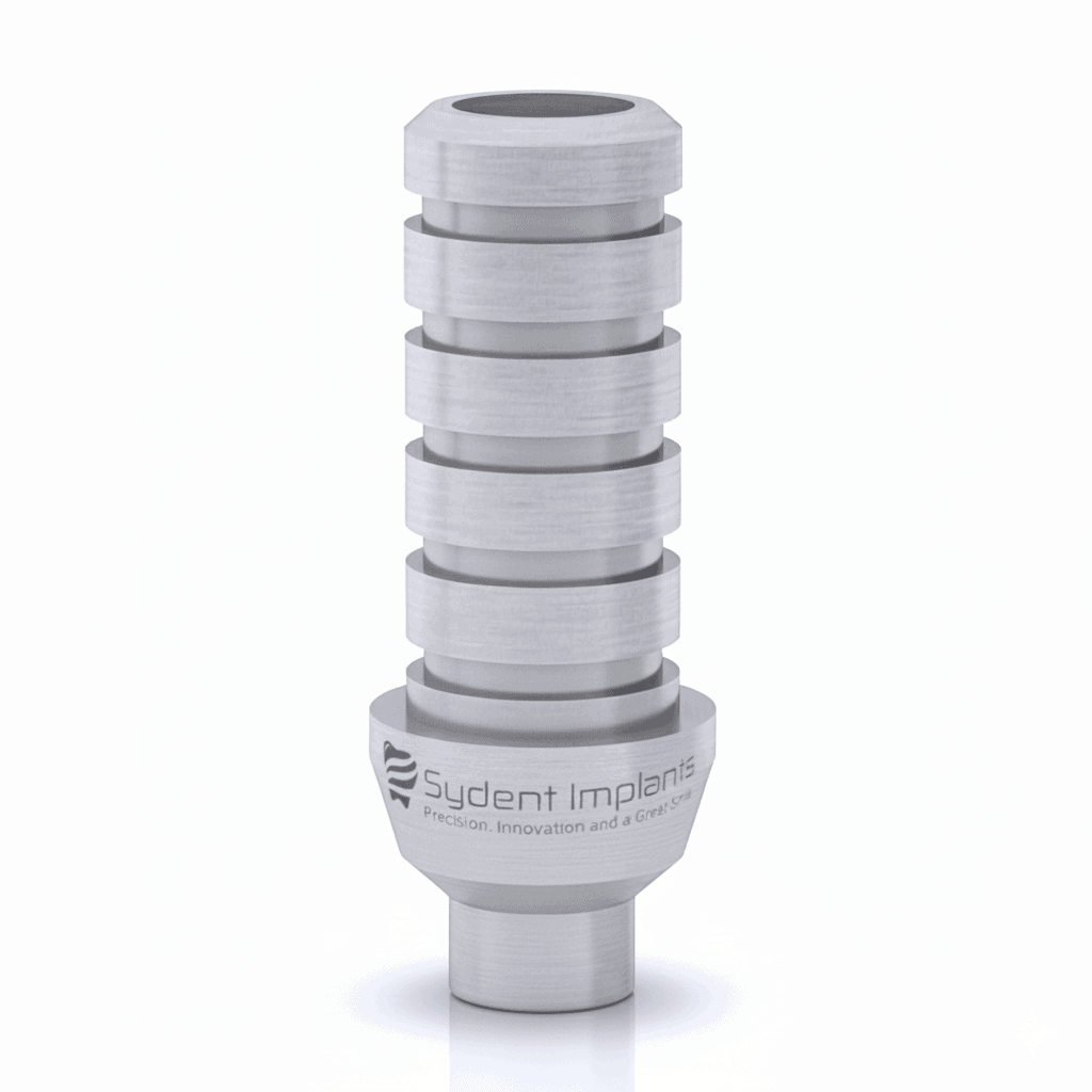 Temporary titanium abutment for dental implants with internal hex connection.