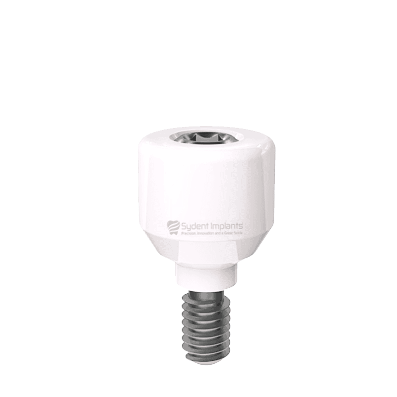 Zirconia healing cap with internal hex for dental implants, designed for optimal healing and integra.