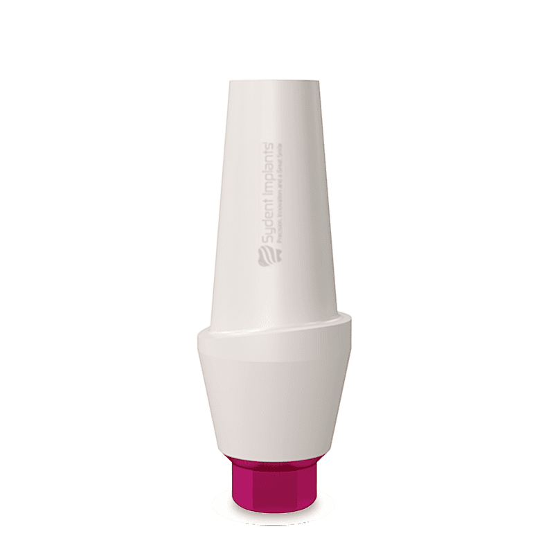 High-quality zirconia abutment with titanium base for dental implants, featuring internal hex connec.