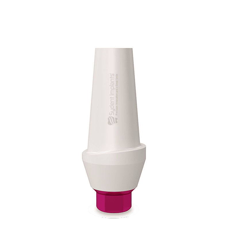 Zirconia abutment with titanium base for dental implants, internal hex connection, ideal for aesthet.