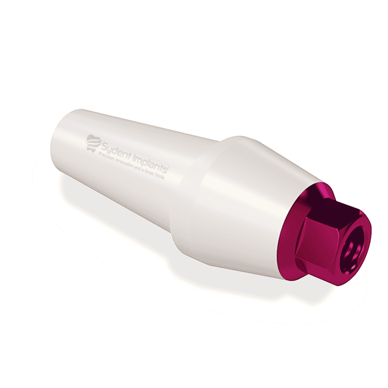 High-quality zirconia abutment with titanium base for dental implants. Internal hex connection for s.