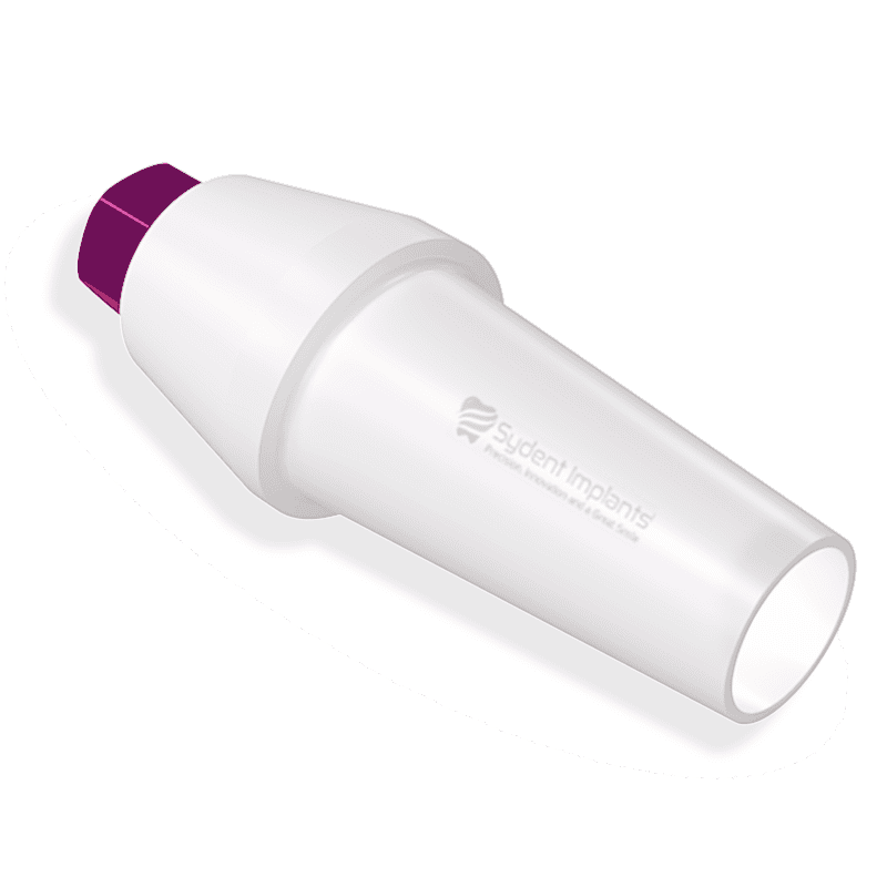 High-quality zirconia abutment with titanium base for dental implants.