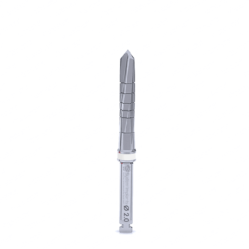 External irrigation parallel twisted drill for dental implant procedures.