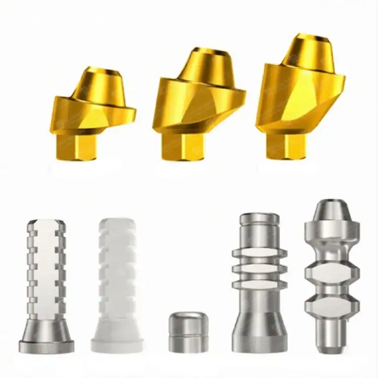 Full Kit of 17 Degree Golden Angled Multi-Unit Abutments with lab components - Sydent™