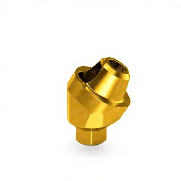 Top view of the Golden Angled 30 Multi-Unit Abutment component