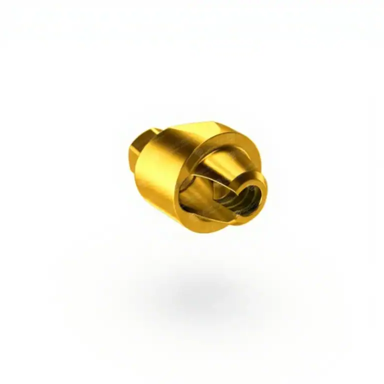 Top view of the Golden Angled 9 Multi-Unit Abutment component